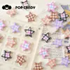 Colgante Popular de Estrella a Cuadros Pequeño Colgante Cuentas Sueltas Joyería Llavero de Cuenta Colorido a Cuadros Estrella de Cinco Puntas DIY