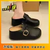 Llegada de Verano 2025 Zapatos Mocasines Slip-on Zapatos para Persona Perezosa de Oficina Suela Gruesa que Aumenta la Altura Chanclas a Media Pierna Birkenstock para Mujer