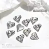 Accesorios para Uñas: Rhinestones de Espalda Puntiaguda, Rhinestones Transparentes Blancos con Forma de Corazón Irregular, Rhinestones de Colores con Forma de Corazón Grande Irregular, y Otros Accesorios Decorativos para Uñas Portátiles de Forma Única