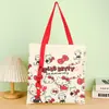 Bolsa de lona temática de gato, presente de aniversário para crianças, bolsa de lona fofa para o jardim de infância, atacado
