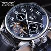 JARAGAR winner 458 reloj mecánico automático mecánico para hombre, moda casual, hueco, multifunción, volante