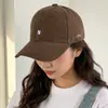 Boné de Baseball de Algodão Puro com Letras Estilo Coreano para Mulheres, Versátil para Primavera e Verão, Viseira Protetora Solar que Faz o Rosto Parecer Menor