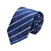 Corbata Formal de Negocios Atada a Mano para Hombre Azul Negro Larga 8cm Banco Hotel Ropa de Trabajo Profesional Corbata