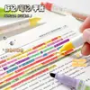 Novo Iluminador Mágico que Muda de Cor com Glitter Dupla Ponta Cor Pastel Fina Caneta Marcadora para Diário de Estudante Direto do Fabricante