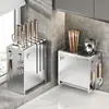 ¡Guau, Soporte de Acero Inoxidable para Cuchillos de Cocina, Estante de Almacenamiento, Multifuncional de Encimera Montado en Pared, Soporte para Palillos del Hogar, Venta al por Mayor de Cuchillos