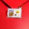 Conjunto de Adesivos de Ouro para Celular, Adesivos de Celular em Ouro Puro 999, Adesivos em Formato de Cabaça Atrai-Fortuna com Adesivo Traseiro, Atacado