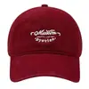 Boné de Baseball Vintage Americano cor vinho tinto Feminino Chapéu Bordado com Letra Top Profundo Sombra para Estudante Mostra Rosto Pequeno Moda Masculina