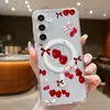 Funda magnética para teléfono adecuada para Samsung S26Ultra con pajarita Dos en uno A16 Dura Cereza A56 Funda protectora S25