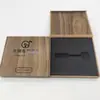 Empaque de Terminal Caja de Madera Almacenamiento Soporte Interior Impresión de Logo Música para Coche Tapa abatible Caja de Empaque USB Digital