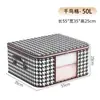 Saco Grande para Embalagem de Colchas de Inverno, Saco de Armazenamento para Roupas de Inverno, Saco de Armazenamento de Grande Capacidade com Padrão Pied-de-Poule, Saco Organizador de Guarda-Roupa para Mudança