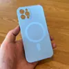 Adecuado para iPhone16 Agujero Fino Silicona Líquida Imitación Original Succión Magnética Funda de Teléfono Apple magsafe Flocado Suave