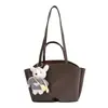 Nova Bolsa Tote Estilo Coreano para Mulheres Bolsa de Mão/Ombro Versátil Simples para o Dia a Dia Grande Capacidade Bolsa Transversal de Couro Fashion