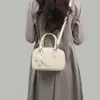 Bolsa de Bowling com Design Japonês para Mulheres, Bolsa de Mão Retro Fofa Nova para Primavera e Verão, Bolsa Boston Transversal de Ombro