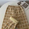 Pantalones Acolchados de Lana de Cordero para Mujer, Pantalones Gruesos Forrados de Polar, Otoño e Invierno, Estilo Coreano, Cintura Alta, Adelgazantes, Pierna Ancha, Pantalones Casuales Vintage