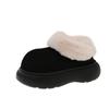Sapatos de Pão da Moda e Simples para Mulheres no Inverno, Sapatos de Algodão com Solado Grosso Que Parecem Pisar em Merda, Antiderrapantes, Botas de Neve Slip-On Versáteis
