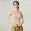 Camisola de Cachemira para Bebé Estilo Nuevo Otoño Invierno para Mujer Cuello en U Moda Delgado Sin Mangas Capa Interior Chaleco Camisa Base de Punto