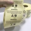 Adesivo de aviso anti-sufocamento Amazon autoadesivo saco plástico de aviso anti-sufocamento Inglês transparente etiqueta de aviso