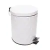 Lixeira Redonda com Pedal Diamond 3L Off White Metal - Lyor