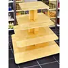 Estante de exhibición de pila para estante de supermercado, mesa de exhibición de granos y aceites, estante de exhibición de gabinete tipo isla, soporte de exhibición redondo para banco, multi-funcional
