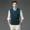 Colete de malha masculino, camisa básica masculina, malha sem mangas com decote V slim fit para negócios, colete masculino, fornecimento direto da fábrica