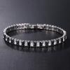 Pulsera de oro real para mujer INS Tennis de fábrica 2.5*5 mm circonita de color blanco pulsera totalmente de diamantes Pulsera de tenis