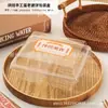 Caixa de Embalagem para Bolo de Feijão Verde, Bolo da Lua, Bolo de Pêssego, Bolo da Esposa, Caixa para Doces, Caixa Transparente de Plástico para Assar Sobremesas, 2/4/6/8 Peças
