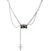 "Memory Film" Collar de Cámara de Fotos Retro Marrón para Mujer, Diseño Otoño e Invierno, Cadena de Suéter con Piedra Ojo de Tigre