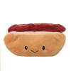 Cross-border novo cachorro-quente em forma de pet brinquedo de pelúcia soando brinquedo do cão rangendo brinquedo do cão em estoque atacado