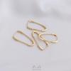 Brincos de retenção de cor 14K ouro em forma de alfinete de orelha fivela diy cobre ouro handmade joias de ouvido material acessórios artesanais