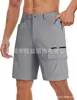 Pantalones Cortos de Verano para Hombre de Color Sólido, Estilo Americano, de Trabajo Casual, con Múltiples Bolsillos, Cinco Puntos, para Exteriores, Venta Caliente 2026, Transfronterizo Personalizado