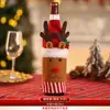 Decorações de Natal: Capas de garrafa de vinho do Papai Noel, capas protetoras de tricô para vinho tinto e champanhe, decoração de atmosfera festiva para hotéis e restaurantes