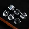 Bola de cristal natural, adorno de cristal blanco de 20 caras, poliedro de piedra en bruto de 64 facetas, pieza de mano para joyería DIY