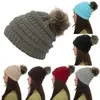 2018 Nova roupa europeia e americana outono e inverno bola de lã chapéu de lã feminino outono e inverno chapéu quente chapéu de tricô de pelo