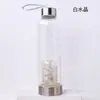 Grava de Cristal Natural Acero Inoxidable 304 Taza Pequeña Sobria Piedra Energética Vaso para Beber Taza de Té Taza Deportiva