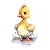 Lindos dibujos animados de pato amarillo autoadhesivos para pared estilo ins decoración de pared de fondo para habitación infantil dormitorio pegatinas BR0478E