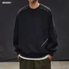 Moletom Masculino Gola Redonda Simples com Letras Estilo Americano para Primavera e Outono 2025 Moda Tendência Casual Versátil Jaqueta Masculina High Street