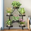 Estante de Flores Multifuncional con Forma de Corazón para el Hogar, Estante de Almacenamiento de Múltiples Niveles para Sala de Estar de Piso, Estante Móvil para Macetas