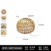 Lámpara Colgante Vintage de Comedor con Pantalla de Cuerda de Cáñamo y Estructura de Hierro, Lámpara de Techo/Pared de Repuesto de Alambre de Hierro con Forma de Jaula de Pájaros Creativa, para Casa de Huéspedes, Tienda de Té con Leche, Candelabro