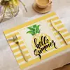 Jogos Americanos Modernos Minimalistas Amazon Restaurante Estampa Floral Toalha de Mesa Linho Resistente a Manchas Jogos Americanos Estilo Ocidental Jogos Americanos de Linho Sintético