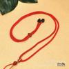 Cordón Colgante Ruyi para Hombres y Mujeres, Colgante de Jade Tejido a Mano, Nudo Dorado, Collar de Cuentas Rojas, Cuerda Halter, Hebilla de Seguridad, Cuerda para Colgante de Jade