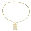 Collar con Colgante de Placa Militar Trendy Europeo y Americano, Joyería con Colgante Estilo Hip-Hop, Acero de Titanio, No se Desvanece, Collar Versátil para Hombres y Mujeres