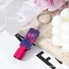 Amazon Liga de Alumínio Plana com Cristais para Sobrevivência ao Ar Livre Apito de Tubo Duplo de Alta Frequência Pingente de Chaveiro Fashion com Cristais