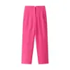 Comercio exterior transfronterizo estilo europeo y americano AliExpress venta al por mayor de mujer 2024ZRA en stock leggings de color caramelo multicolor