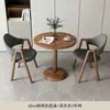 Mesa y sillas pequeñas redondas modernas y casuales para recepción y negociación en apartamentos pequeños, mesa de comedor, mesa redonda pequeña para balcón, para tiendas de té de leche y cafeterías