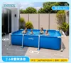 Piscina de Estructura Grande Intex para Niños y Adultos, Piscina Plegable Móvil Gruesa para Familia al Aire Libre, Villa Interior