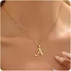 Collar con Colgante de 26 Letras Inglesas Transfronterizo Nuevo Producto Europeo y Americano Cadena para Clavícula Elegante Versátil para Mujer Diseño Diario Estilo Occidental