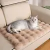 Esterilla para Cama de Gato, Cama para Perro, Colchón de Felpa de Conejo Ultra Suave para Dormir, Esterilla Gruesa de Pelo de Burbuja, Esterilla Cálida de Otoño e Invierno para Dormir Gatos