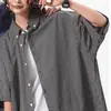 Novas Camisas de Verão Xadrez de Manga Curta para Homens e Mulheres, Marcas de Moda Americanas, Cardigans Soltos de Imitação de Algodão, Camisas e Jaquetas Casuais para Casais