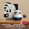 Taza de té de panda, taza de cerámica, taza de café creativa con separación de té, regalo de oficina y negocios, logotipo grabado