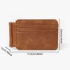 Venta Caliente Transfronteriza Patrón Caballo Loco Textura de Cuero Genuino Cartera Multifuncional Lista para Usar Porta Tarjetas Pinza para Billetes Porta Tarjetas con Hebilla Magnética Porta Tarjetas
